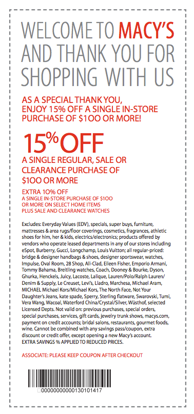 Macys coupon online store today